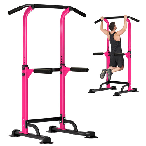 DlandHome Power Tower Dip Station Pull Up Bar